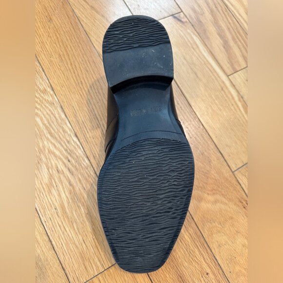 STEVE MADDEN "Santer" Black Leather Men's Loafers with Horse-Bit Buckles - Picture 8 of 8